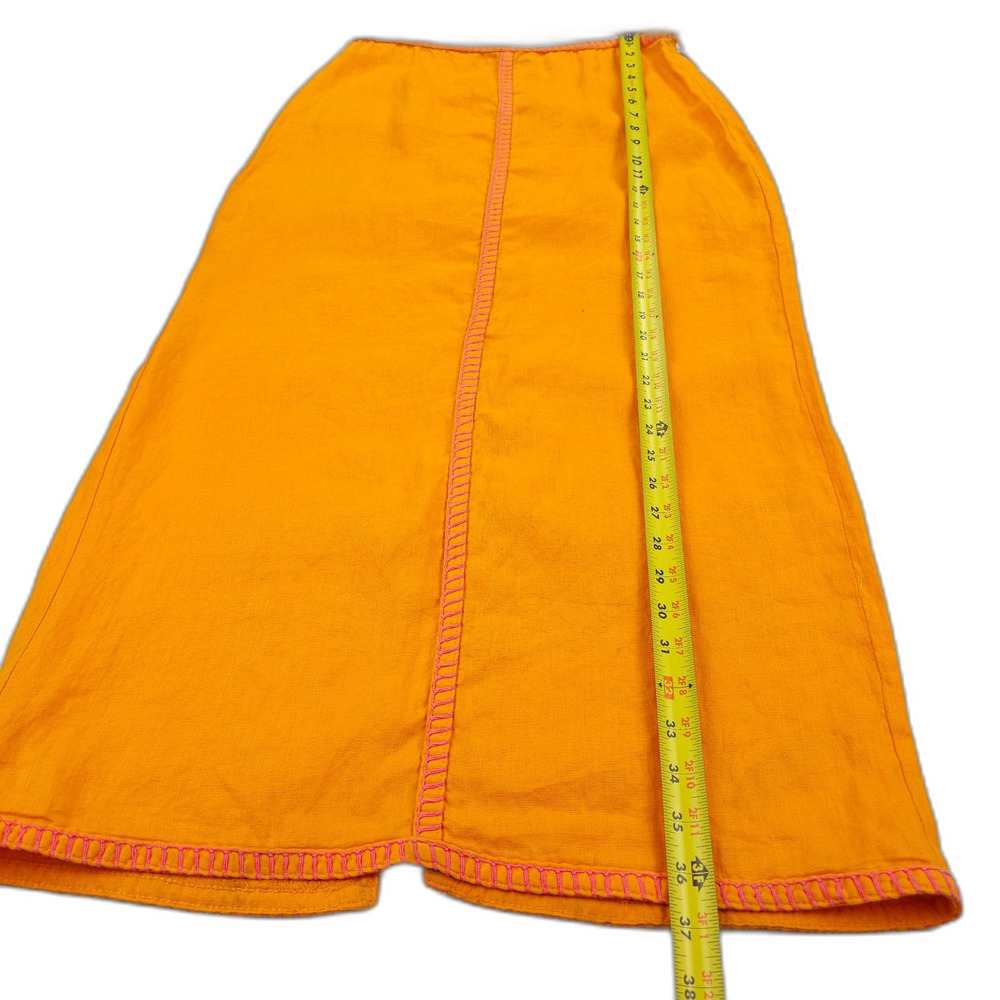 NWT Magaschoni 100% Linen Crop Top Skirt Set Co-Ord Resort Boho Quiet Luxury - Picture 8 of 13